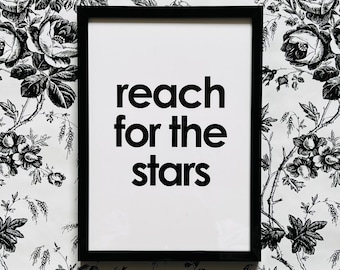 reach for the stars - framed print 5" x 7"