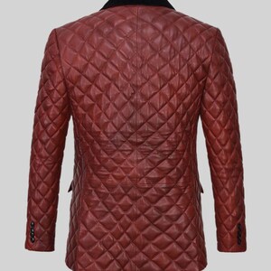 Mens Hand Crafted Dark Red Blazer Coat