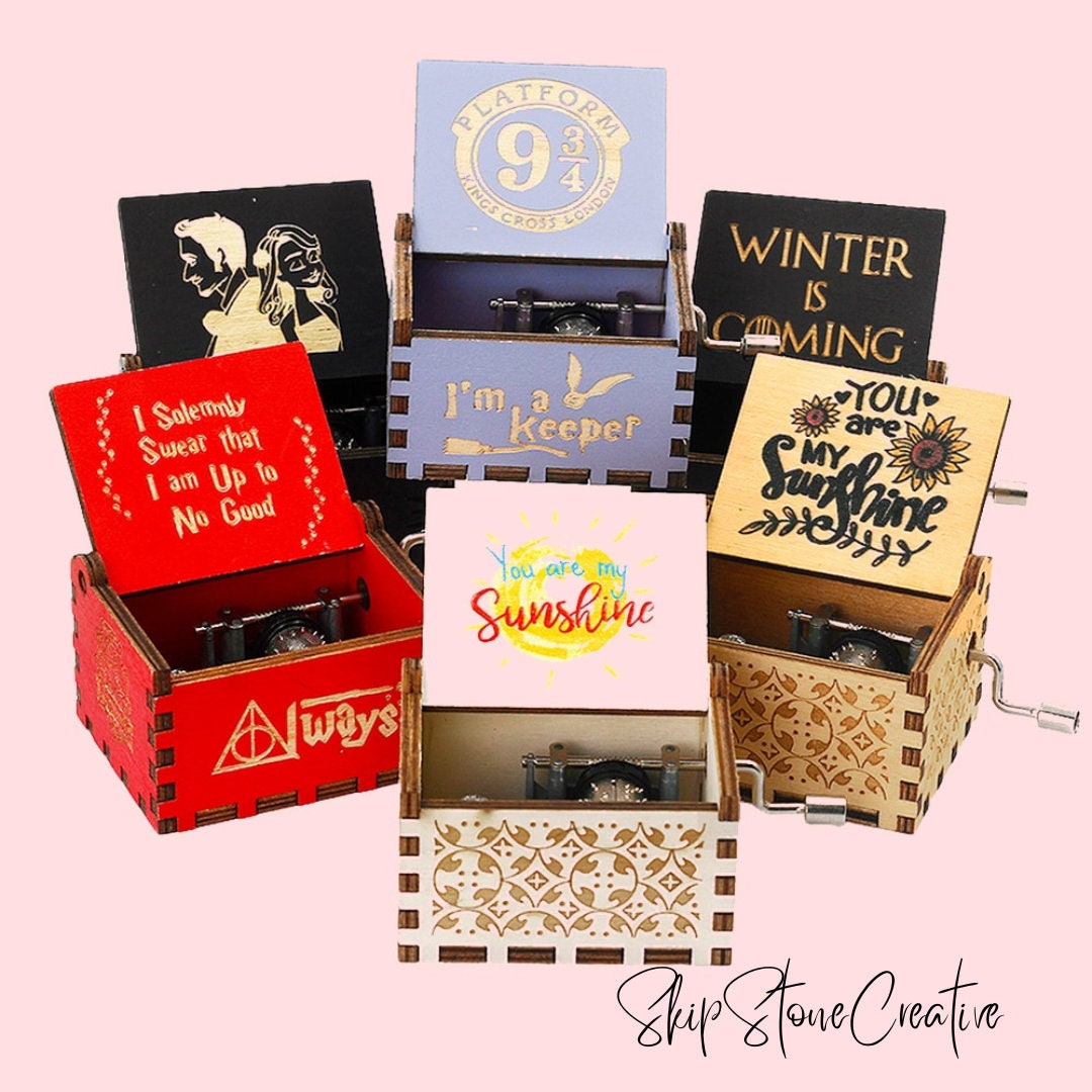 New Totoro Howls Moving Castle Wood Music Box Anime Song to Etsy