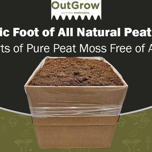 1 Cubic Foot of 100% All Natural Peat Moss | No Additives