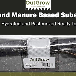 Manure Based Mushroom Substrate | 1 Pound Mushroom Grow Bag | Fully Pasteurized Ready To Use
