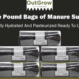 Pasteurized Horse Manure Based Mushroom Bulk Substrate 5 X (1 Pound Bags)