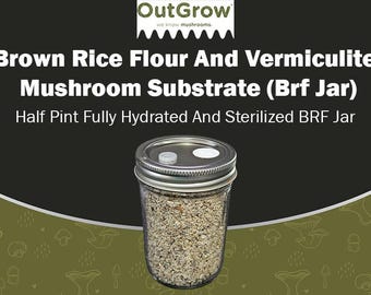 BRF Jars – Sterilized Brown Rice Flour Mushroom Substrate