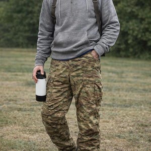 Multicam Camo Soft Shell Pants - US Army ECWCS, Cold Weather Tactical (Large Regular)