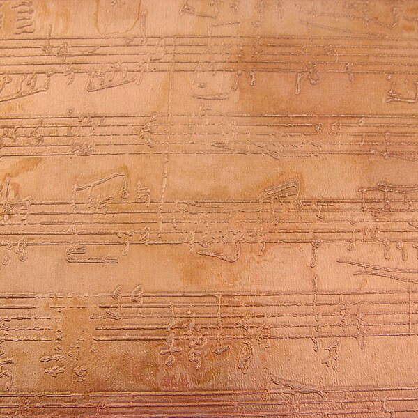 Etched Brass Sheet--Musical Notes, 4" x 6", 24g