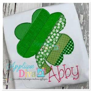St Patrick's Day Patch Work Clover Triple Stitch Digital Embroidery Design Machine Applique