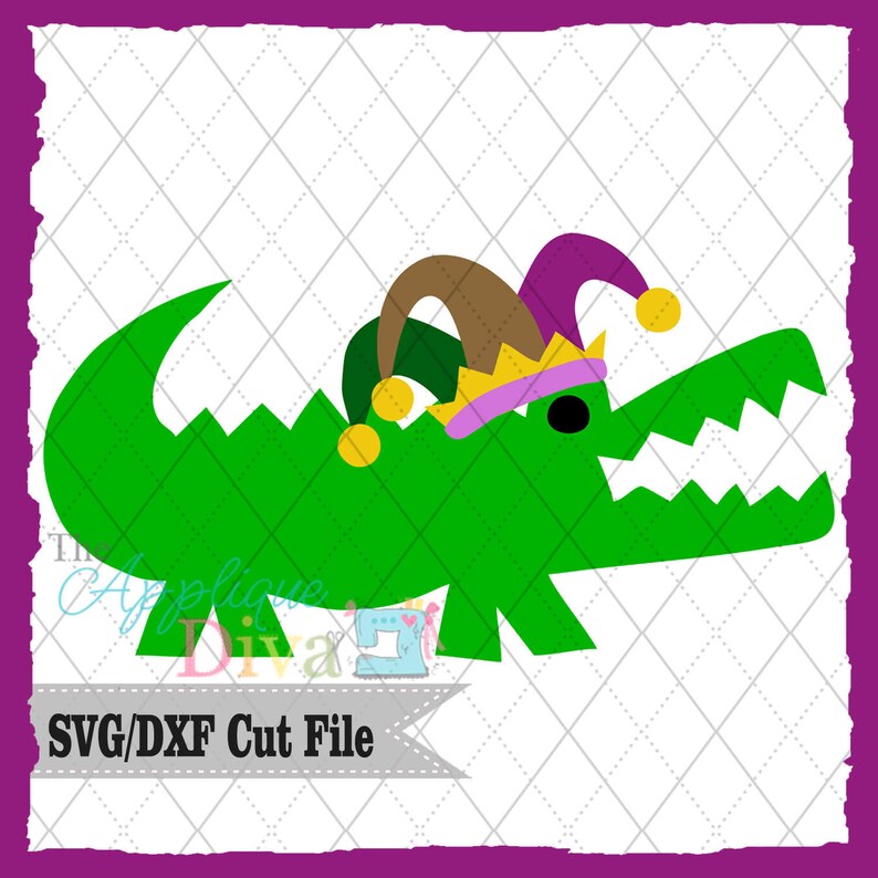 mardi gras gator svg