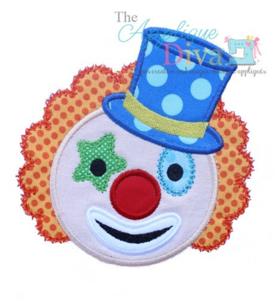 Circus Clown Digital Embroidery Design Machine Applique - Etsy