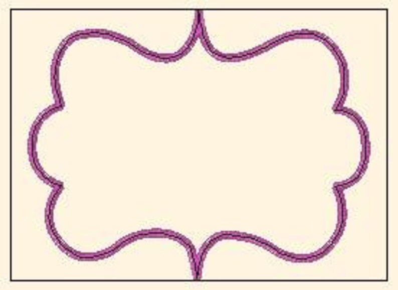 Machine Embroidery Rectangle Frame Design Rectangle Frame Digital Embroidery Design Machine Applique | Etsy