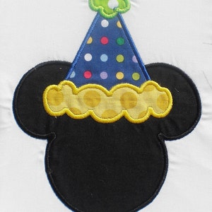 Geburtstag Hat Maus Stickerei Design Maschine Applique
