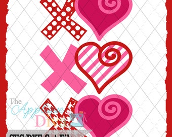 Valentine's Day XOXOXO SVG/DXF cutting file