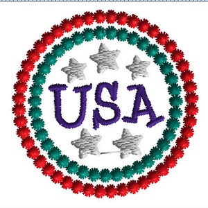 4th of July USA Embroidery Design Machine Applique image 2