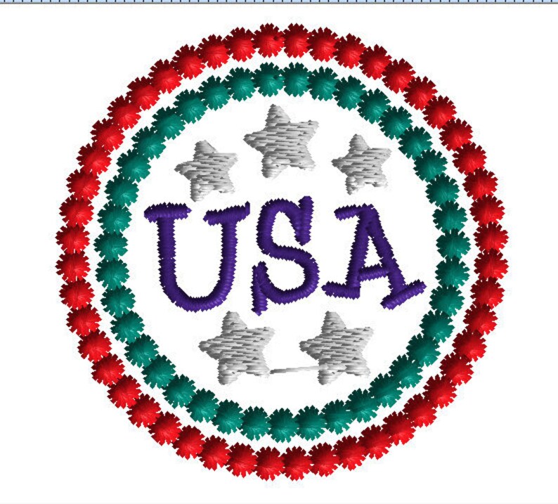 4th of July USA Embroidery Design Machine Applique Etsy