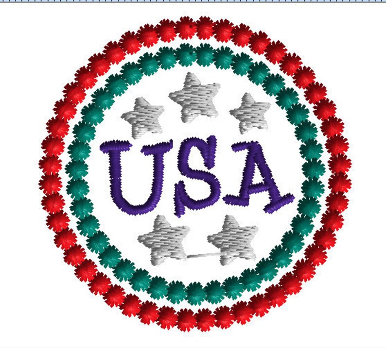 4th of July USA Embroidery Design Machine Applique image 2