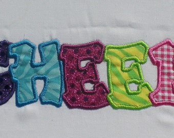 Cheer Word Embroidery Design Applique