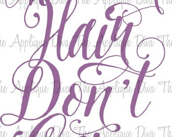 Mermaid Hair Don't Care SVG/DXF cutting file