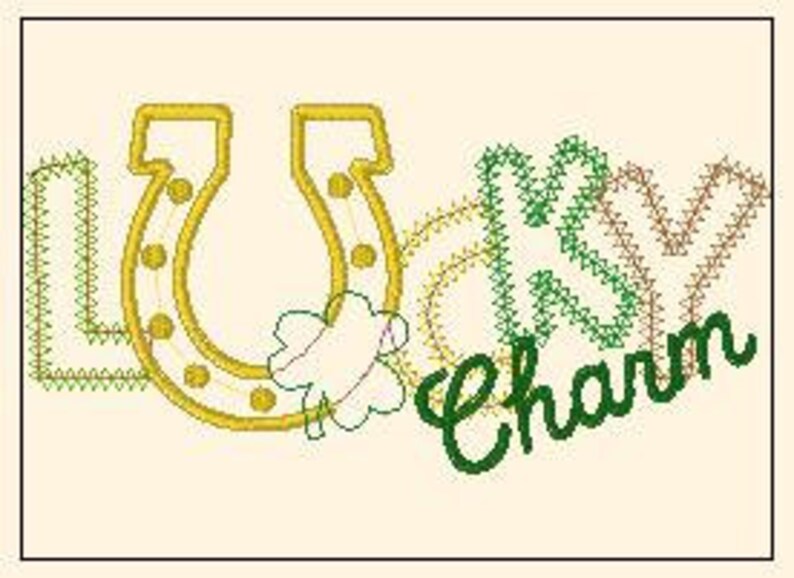 Download St Patrick's Day Lucky Charm Digital Embroidery Design | Etsy