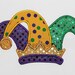 Mardi Gras Jester Hat Embroidery Design Machine Applique | Etsy