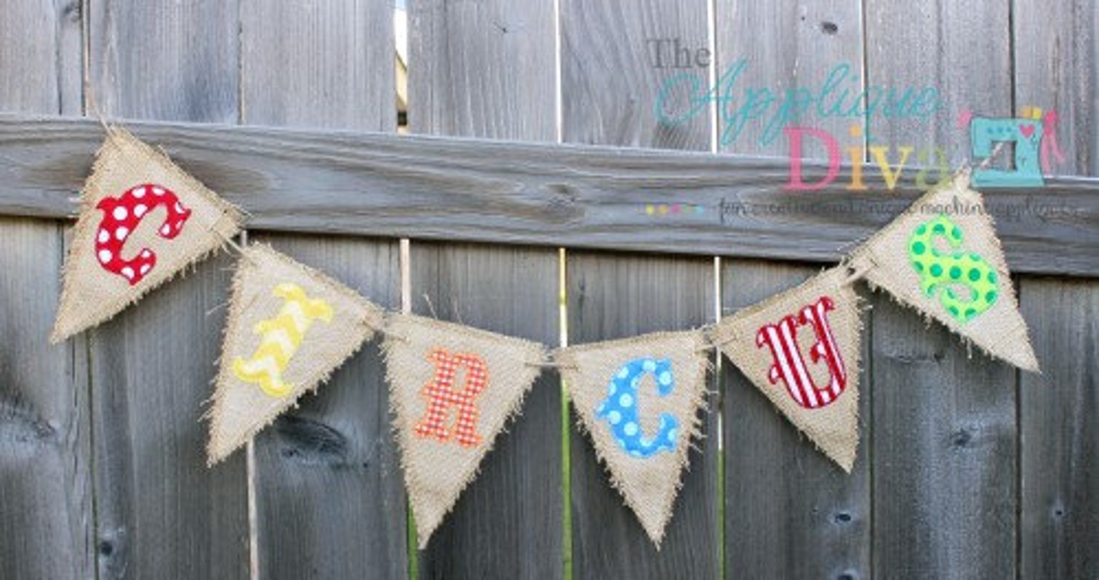 Big Top Pennant Font Bunting Banner Digital Embroidery Design - Etsy