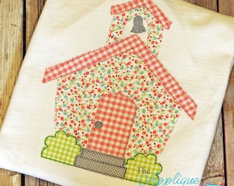 Back to School House Triple Stitch Digital Embroidery Design Machine Applique