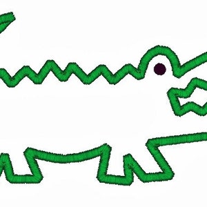 Alligator Machine Embroidery Design Applique image 2