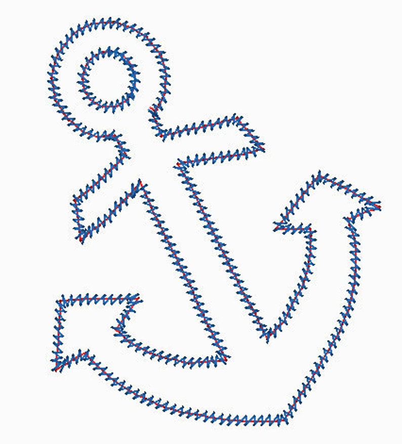 Anchor plus free Mini Embroidery Design Applique image 4