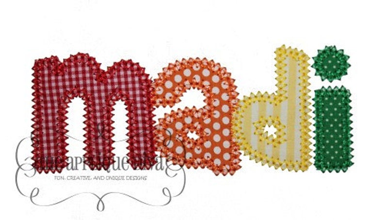 Madison Font Embroidery Design Machine Applique Letters