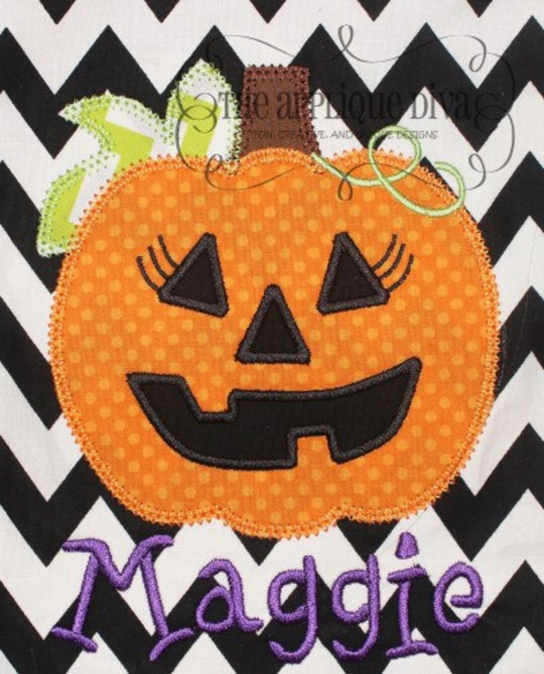Halloween Girly Jack O Lantern Digital Embroidery Design Machine Applique - Etsy