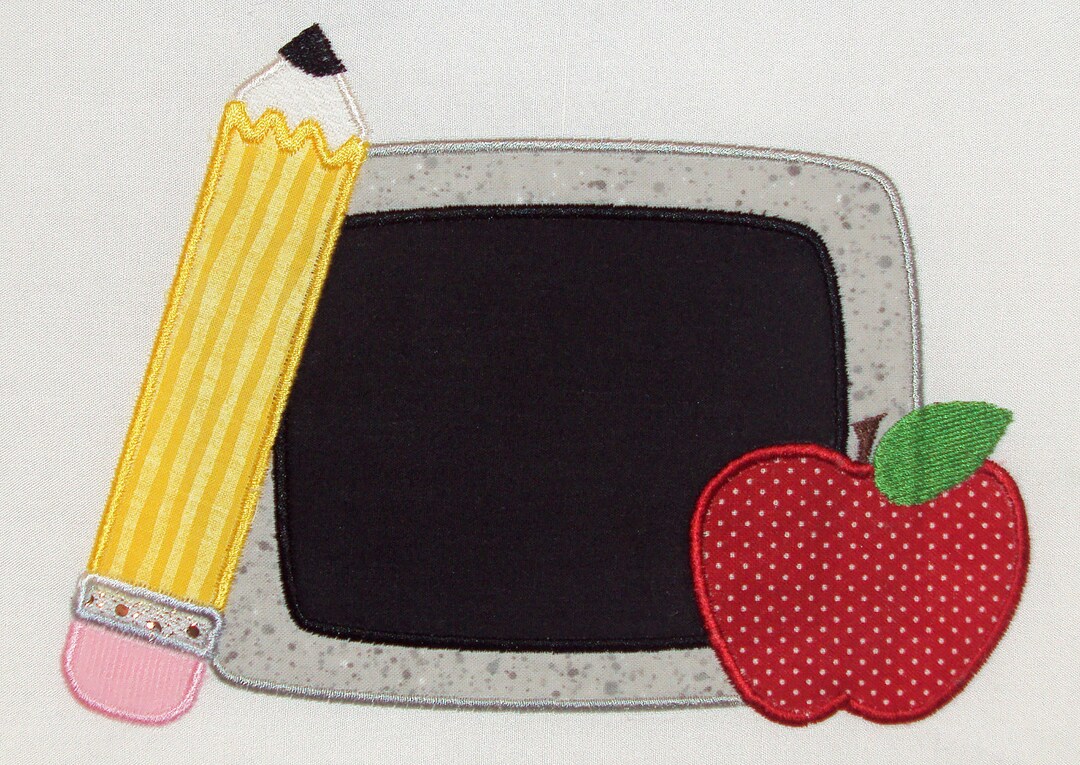 Back to School Chalk Board Embroidery Design Machine Applique Etsy