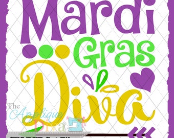 Mardi Gras Diva SVG DXF file