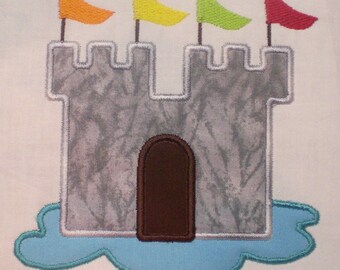 Castle Embroidery Design Applique