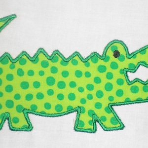 Alligator Machine Embroidery Design Applique image 1