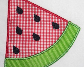 Summer Watermelon Slice Embroidery Design Applique