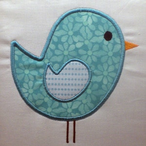 Simple Bird Machine Embroidery Degian Applique image 1