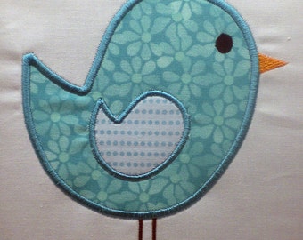 Simple Bird Machine Embroidery Degian Applique