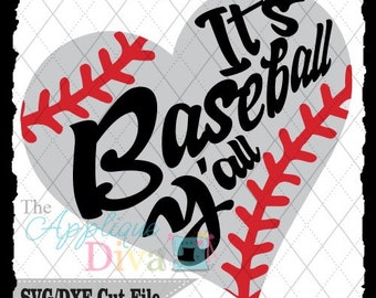 It's Baseball Y'all SVG DXF cutting file