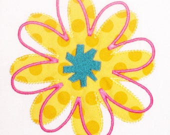 Twisted Flower Embroidery Design Machine Applique