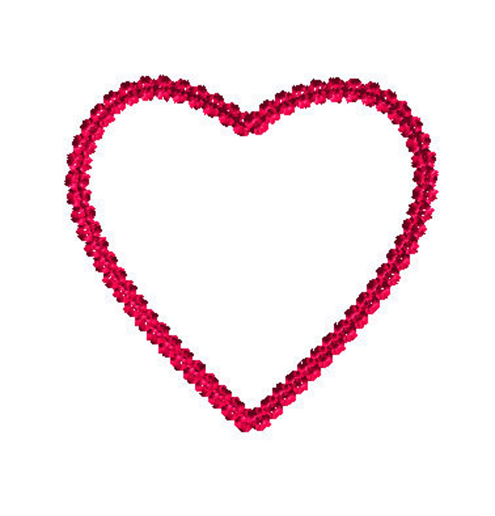 Valentine Heart Hair Bow Center Embroidery Design Machine Etsy