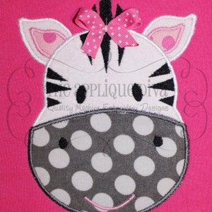 Zebra Embroidery Design Machine Applique