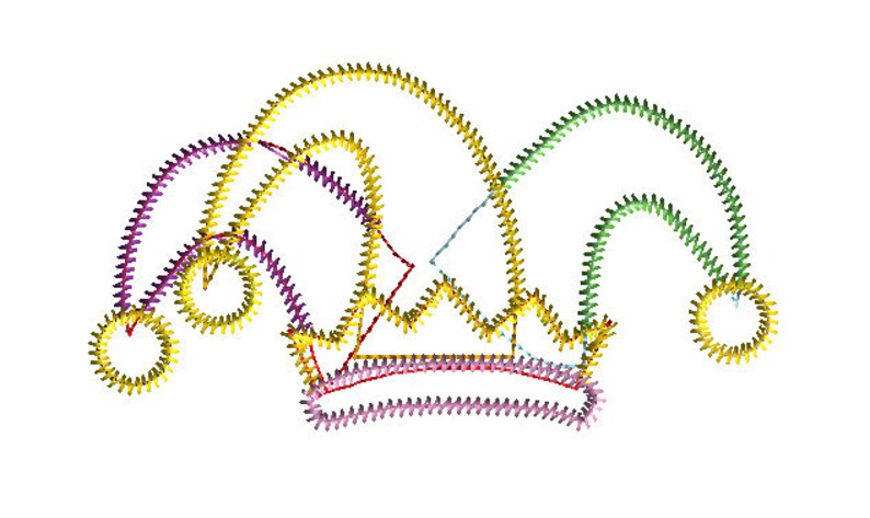 mardi gras jester embroidery designs