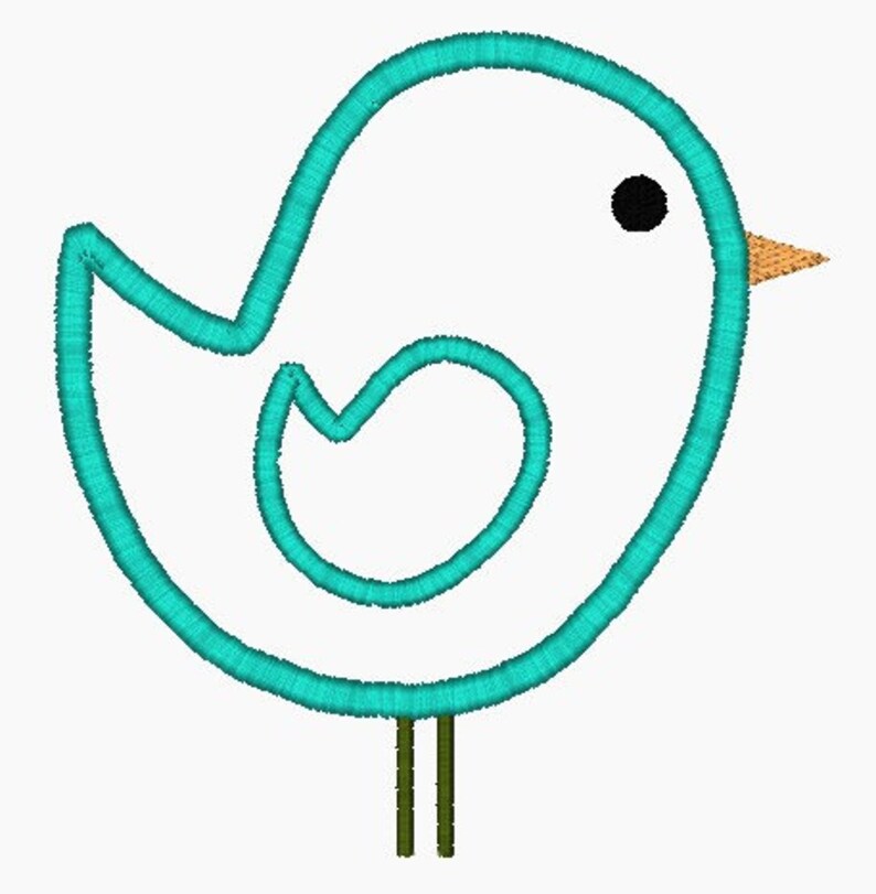 Simple bird machine embroidery degian applique  etsy Simple bird machine embroidery degian applique  etsy