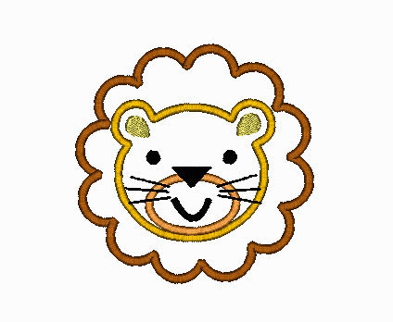 Baby Lion Embroidery Design Machine Applique image 2