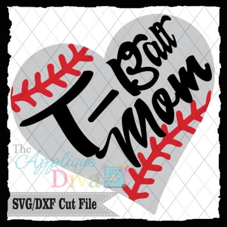 Download T-Ball Mom Baseball SVG/DXF cutting file | Etsy