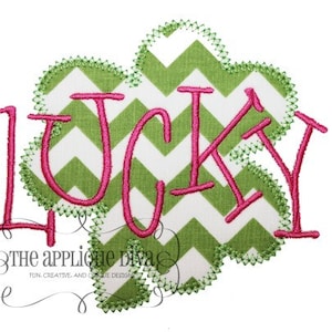 St Patrick&#39;s Day Lucky Shamrock Digital Embroidery Design Machine Applique