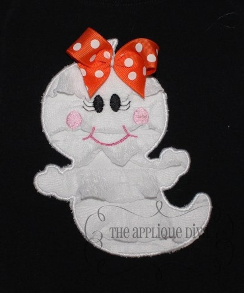 Halloween Girl Ghost Digital Embroidery Design Machine Etsy