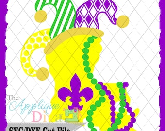 Mardi Gras Jester Louisiana SVG/DXF file