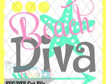 Summer Beach Diva SVG/DXF cutting file