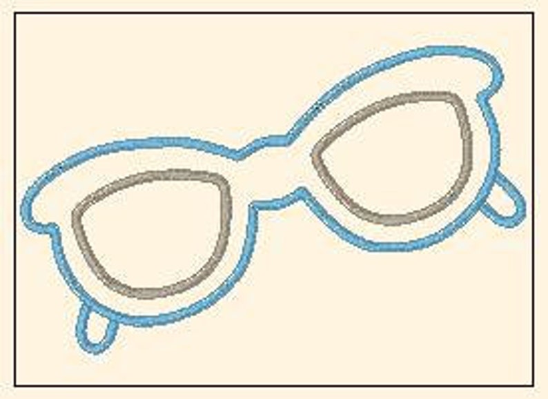 Summer Sunglasses Digital Embroidery Design Machine Applique Etsy
