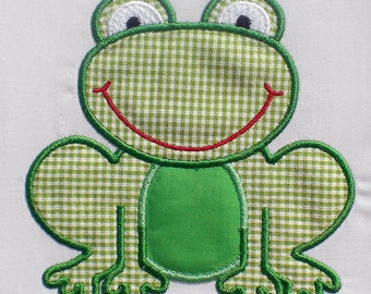 Sweet Frog Embroidery Design Machine Applique