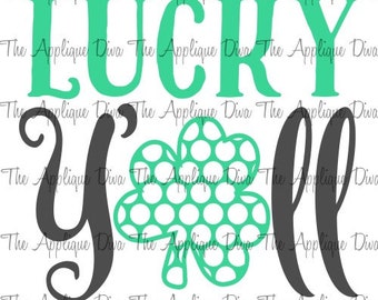 St Patrick's Day Lucky Yall SVG/DXF cutting file